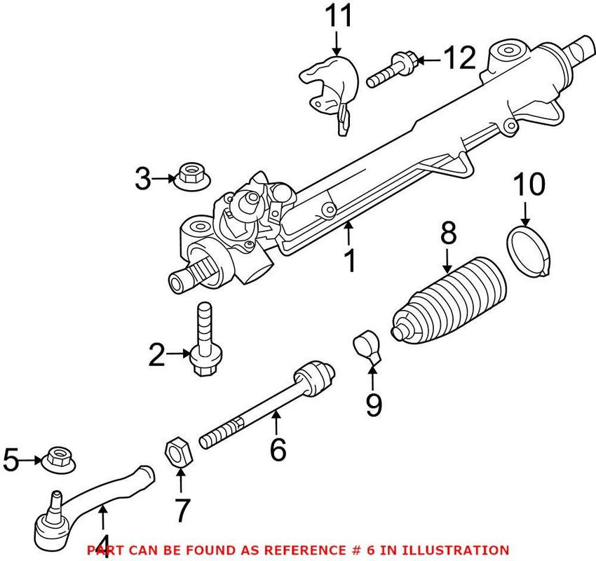 Porsche Tie Rod - Front Inner 97034713300